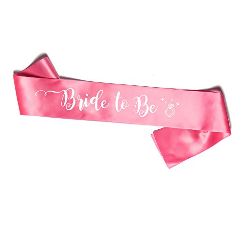 OLILLY Bride to Be Sash Pink for the Future Bride - Enjoy your Bachelorette Party (Pink)