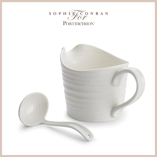 Portmeirion x Sophie Conran Sauce Jug and Mini Ladle - Elegant White Porcelain Gravy Jug, Dishwasher, Microwave & Oven Safe, Suitable for Everyday Dining or as a Gift - Image 6