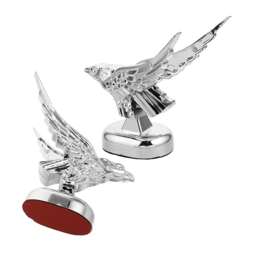 VINTORKY Eagle Ornament 2pcs 3D Hood Ornament for Car Unique Design Car Decor for Christmas Grand