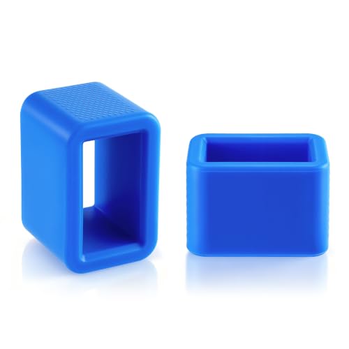 Image of Amiss 2PCS Seat Belt Buckle Holder, Universal Silicone Rear Seat Belt Booster & Fixer for Easy Access, Keeping Receptacle Upright, Car Accessories-Fits Most Cars, Glow in The Dark (Fluorescent Blue)