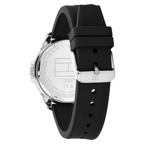 Image of Tommy Hilfiger Oceanic Quartz Analog with Black Dial Black Silicone Strap Watch for Men - TH1792201