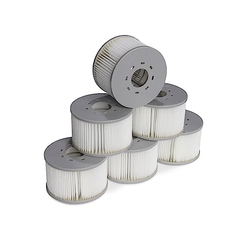 Alice's Garden - Lot de 6 filtres pour spas gonflables MSPA V2. Ø106cm – 6 Cartouches filtrantes de Remplacement pour Spa Gonflable MSPA