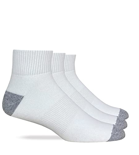 Carolina Ultimate Mens Cotton Full Cushion Quarter Socks 3 Pair Pack - X-Large