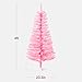 Best Choice Products 4ft Pre-lit Christmas Tree, Artificial Mini Tree Perfect for Kids, Apartments, Bedroom with Twinkling LED Lights - Pink Tinsel