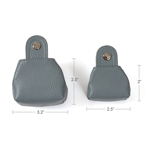 Image of Cockatoo Genuine Leather Coin Pouch Change Holder, Mini Snap Pocket Wallet for Men Women (Navy Blue, Large)