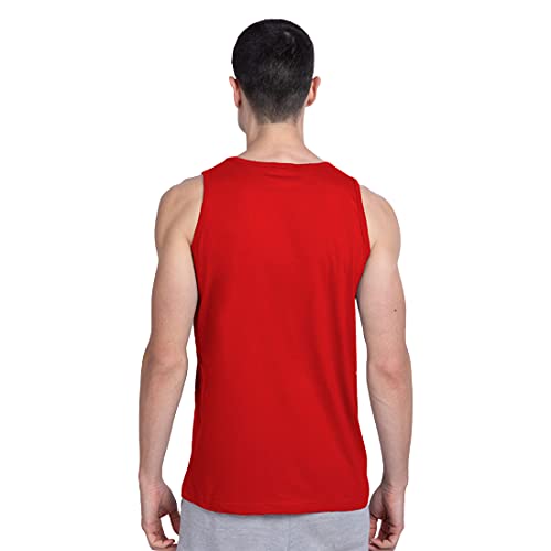 Image of Bewakoof Freedom Feather Round Neck Vest Bold Red