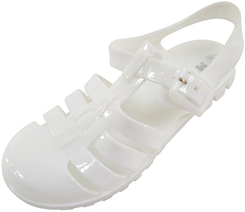 Absolute Footwear - Sandalias de Vestir de Caucho para niño Negro Negro, Color Blanco, Talla 33