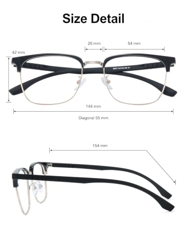 Image of GUDVUE Blue Light Blocking Glasses Men Rectangle Lightweight Gaming Glasses