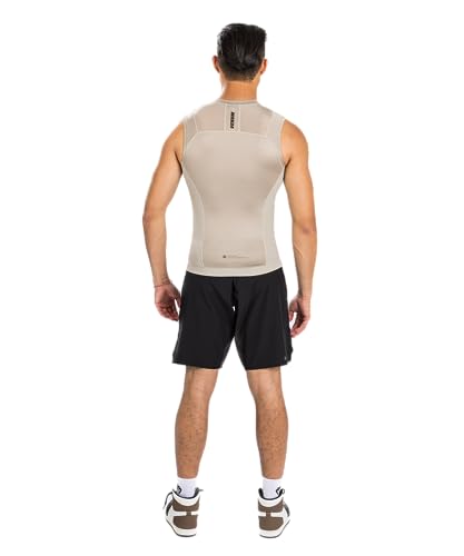 Venum Men's G-fit Air Rashguard Sleeveless-Sand4
