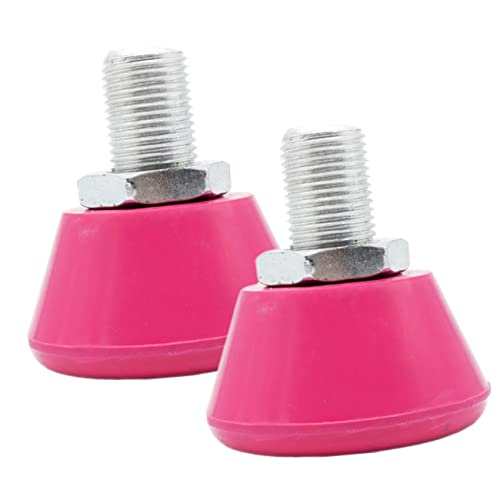 SUPVOX 1Pair Wear Resistant Rubber Toe Stops for Roller Skates Adjustable Brake Tool with Bolt Compatible with Standard Four Wheel Skates for Indoor Outdoor Use