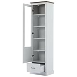 Photo Gallery moimhear vetrina moderna luce d atmosfera, bianco opaco, 178 cm, con porta usb, telecomando a 16 colori, autoportante, vetrina in vetro, armadietto alto con cassetti, vetrina in mdf, vetrina a 5 Photo Gallery moimhear vetrina moderna luce d atmosfera, bianco opaco, 178 cm, con porta usb, telecomando a 16 colori, autoportante, vetrina in vetro, armadietto alto con cassetti, vetrina in mdf, vetrina a 5