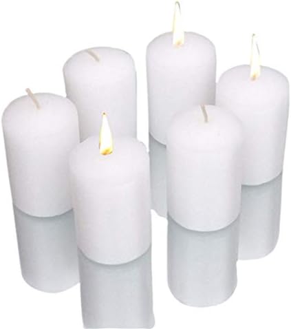 SKEMIX Candles 15 Hour Natural Soy Wax and Paraffin Wax Unscented Smokeless Votive Candles, White, Set of 36