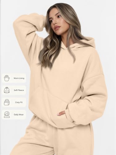 Image of AUTOMET Womens 2 Piece Lounge Sweatsuit Fall Fashion Matching Sweat Sets | Oversized Fall Hoodies & Baggy Jogger Sweatpants Fashion 2026 Outfits