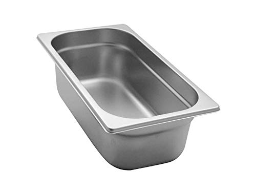 Cazuela Gastronorm de acero inoxidable de 1/3 mm. H 100 Capacidad Lt. 4,5