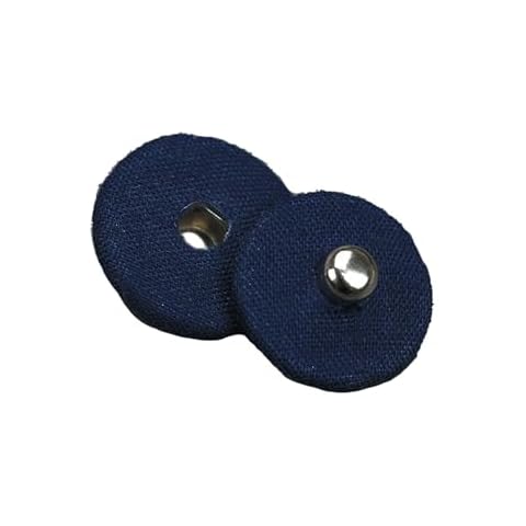 Lyracces Fabric Covered Brass Snap Fastener Press Studs Sewing Buttons Popper Tich 23mm 0.9in 10pcs (Navy Blue) Cover