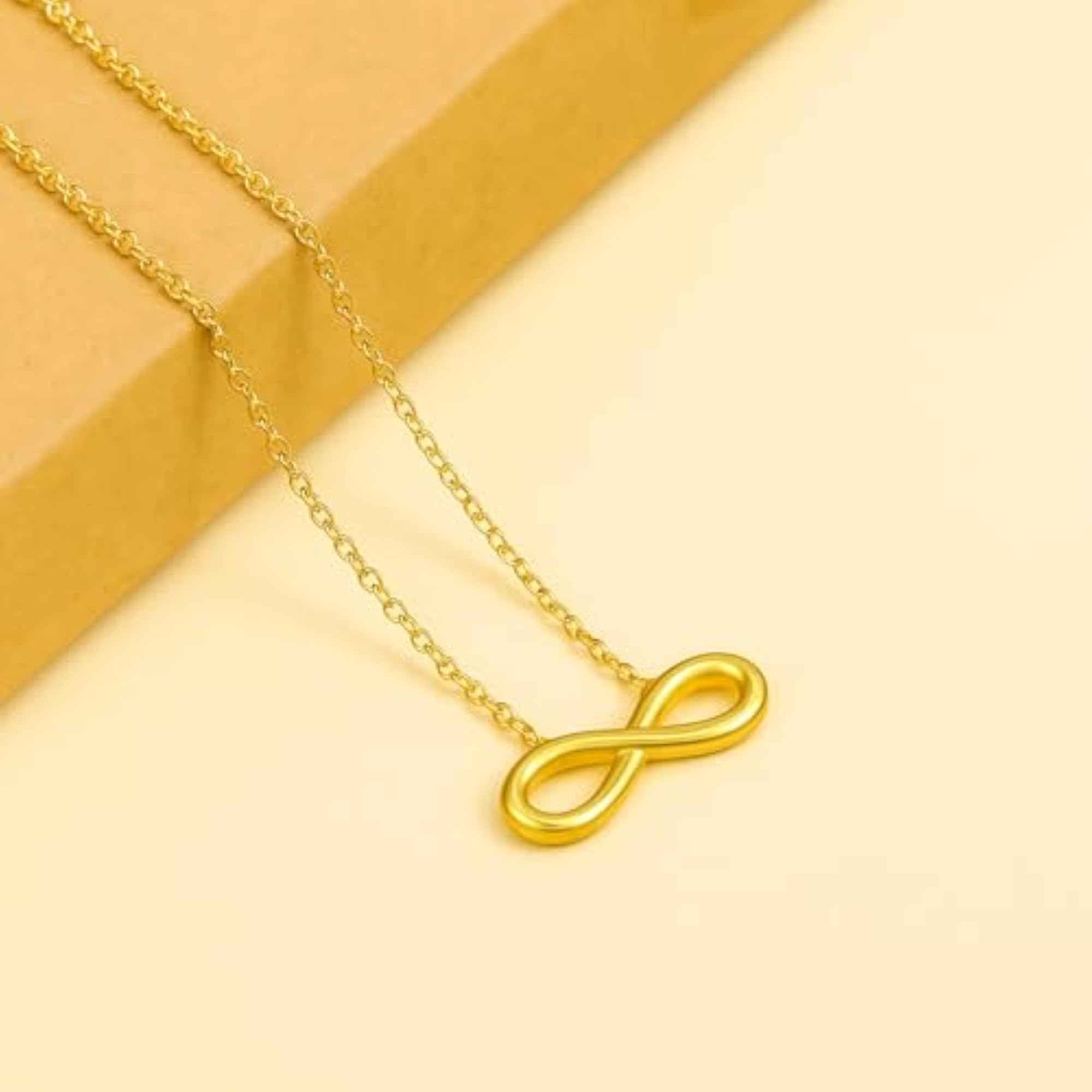 Anti Tarnish Infinity Pendant Necklace with Adjustable Chain