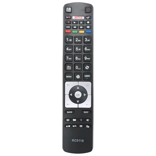 ALLIMITY RC5118 Télécommande remplacée pour Finlux Bush Continental Edison Haier LDF50V500S U65H7100 DLED48265FHDCNTD 32HPD274BT 40-FFA-5511 40FLSMR277BC...