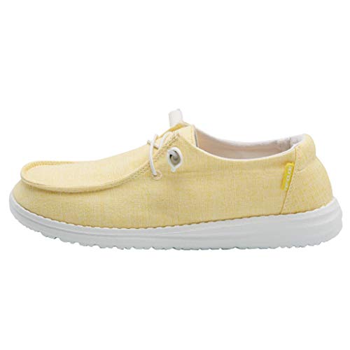 Image of HEYDUDE Women's Wendy Chambray | Women's Shoes | Women's Lace Up Loafers | Comfortable & Light-Weight