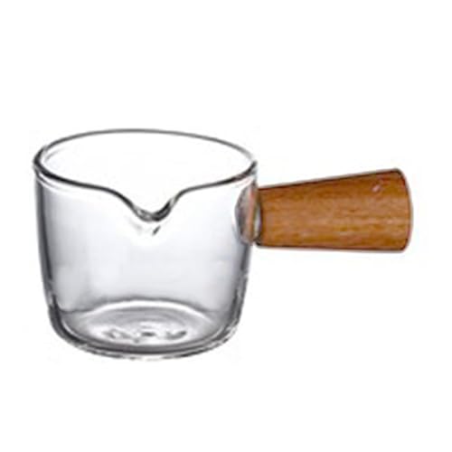 Vaso medidor mini 50 ml con asa de madera miniatura 6