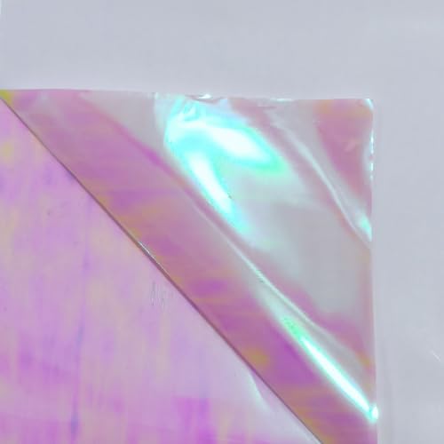 Image of Oasis Cellophane Sheets For Multipurpose Gift-Hamper Packaging 58x58cm, 20 Sheets, 50 Microns Flower Wrapping Double Side Holographic Purple Color