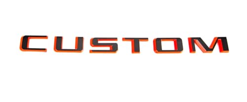 Image of 1x Custom Letters Emblems 3D Tailgate Decals Sticker Replacement for 2019-2020 Silverado Badge (Redline)