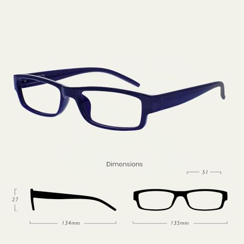 OPULIZE The Reading Glasses Company ACE Lunettes de Lecture Lot de 5 - Monture Étroite - Bleu/Rose/Violet/Vert/Rouge - Modèle Mixte Homme Femme - RRRRR32-3456Z - +2.00 – vue 2