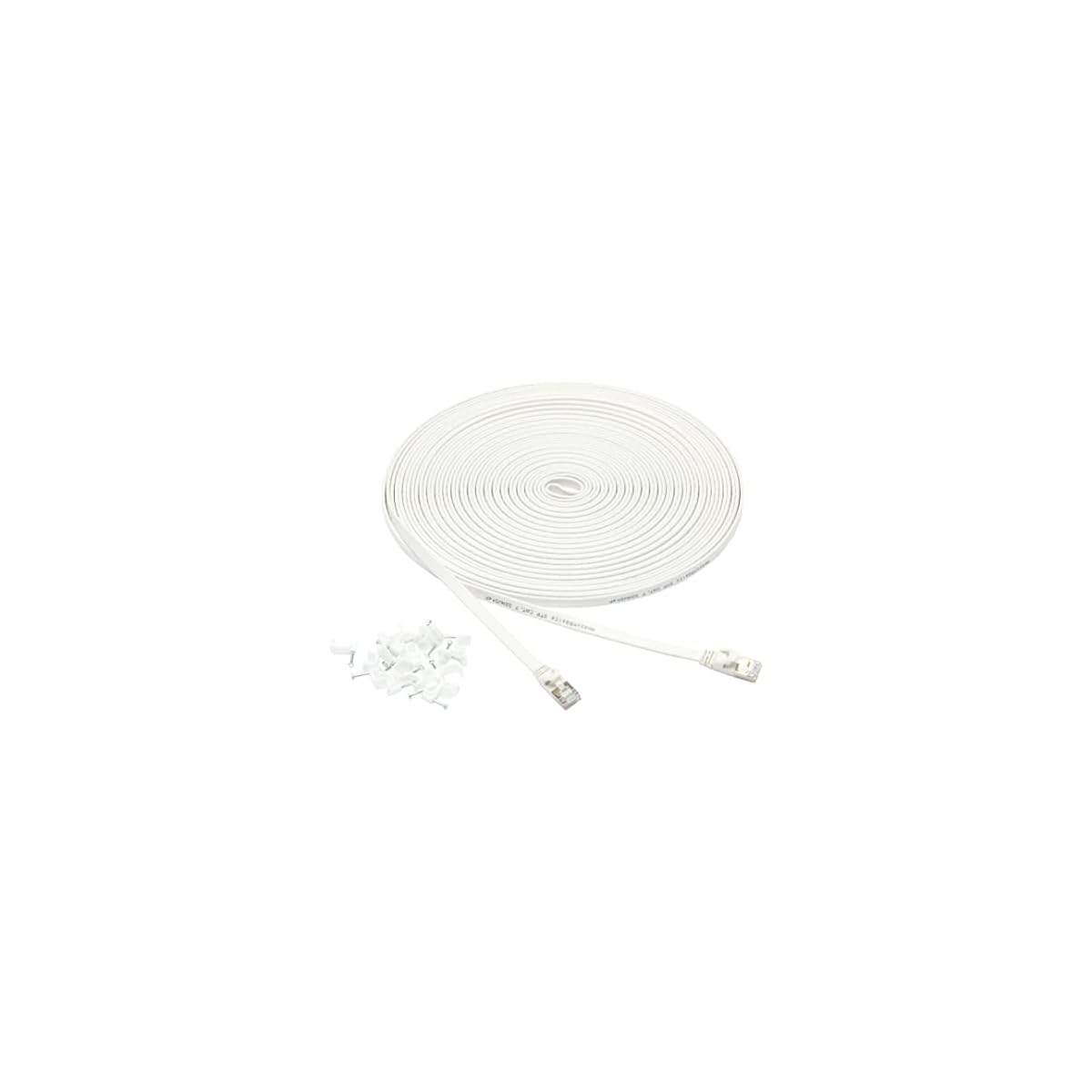 Amazon-Basics-Cavo-patch-per-connessione-internet-piatto-RJ45-Cat-7-10-Gigabit-Ethernet-15-m-Bianco
