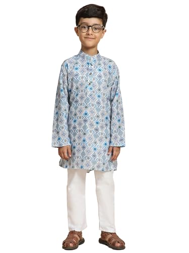 Pro-Ethic Style Developer Boy's Cotton Embellished Kurta Pajama for Baby Kids Ethnic Wear (S-166)