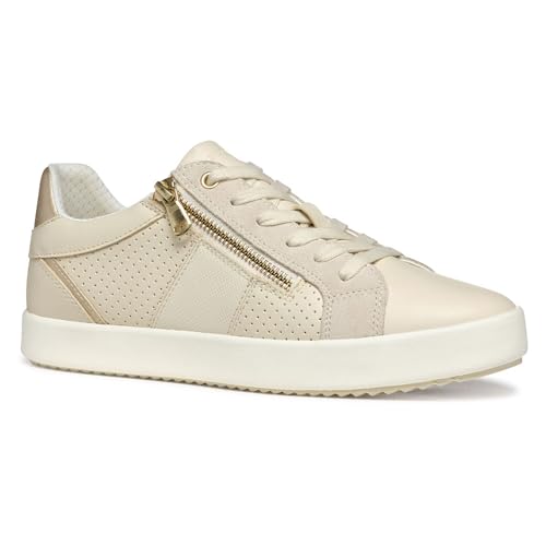 Geox Femme D BLOMIEE E Basket, Papyrus/Lt Sand, 40 EU