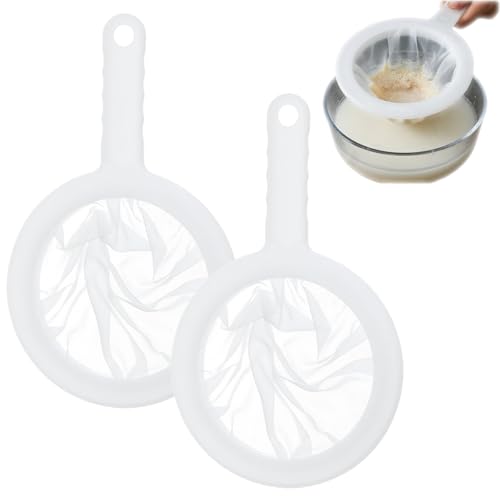 2 Stück Sieb Kunststoffsieb Für Kefir Feines Sieb Haarsieb Plastiksieb 200mesh Plastiksieb Für Saft Milch Kaffee Joghurt Milchsäurewein Und Honig