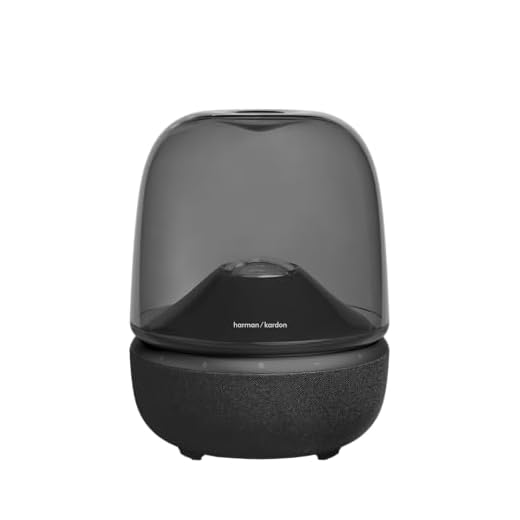 Harman Kardon Aura Studio 5 Bluetooth Home Speaker, Konstante Klangfeld-Technologie mit 3-Wege-Lautsprecher-Design, Multi-Lautsprecherverbindung von Auracast, Bunte Lightshows, 360° Ambient Glow