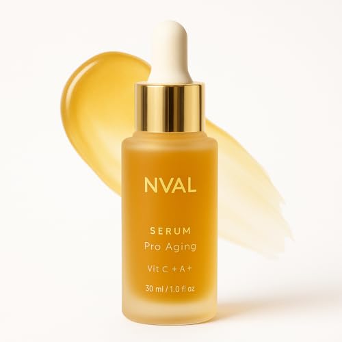 NUAL - Serum Vitamina C y Ácido Hialurónico 30ml - Reduce las Arrugas, Mejora el Tono y Nutre tu Piel - Suero para el Cuidado de la Piel - Ideal para tu Rutina de Skincare