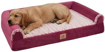 Orthopedic Dog Bed - Breathable Egg-Crate Foam Sofa Couch with Bo...
