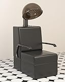 Paddie Professional Hair Dryer Chair for Salon, Angle & Height & Temperature Adjustable 1000W Downdraft Hood, 60-Minute Timer