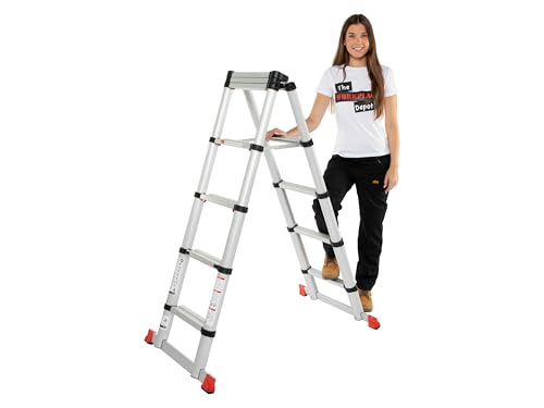 The Workplace Depot Telescopic Folding Step Ladder Aluminium, 150kg Max Load, 2050mm Extended Height, Portable & Compact Design – Perfect for Home, Office & Outdoor Use 7 The Workplace Depot Telescopic Folding Step Ladder Aluminium, 150kg Max Load, 2050mm Extended Height, Portable & Compact Design – Perfect for Home, Office & Outdoor Use - Image 7