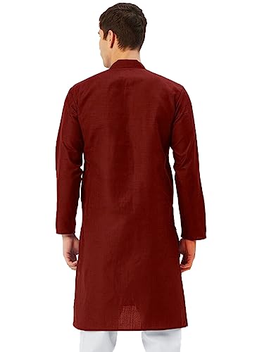 Image of Jompers Men's Cotton Regular Fit Solid Kurtas
