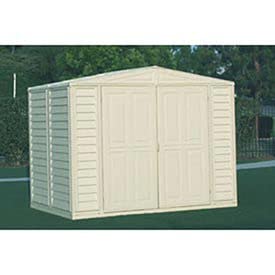 Vinyl Outdoor Storage Shed W/Foundation, 7'10"W X 5'3"D X 6'1"H