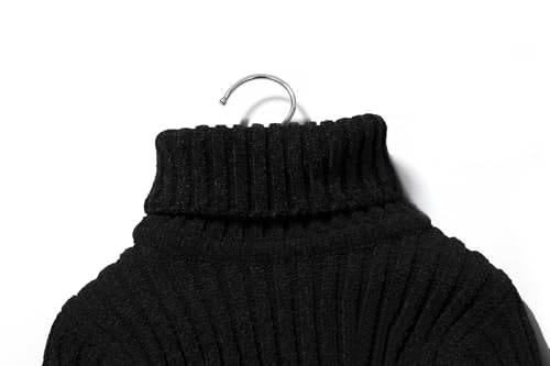 Image of Baby Boys Turtleneck Knit Sweaters Toddler Girls High Collar Pullover Sweater Size 1-8T
