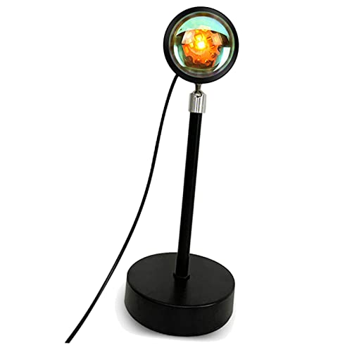 Fafeicy Lámpara de Ambiental, Lámpara de Ambiental Aleación de Aluminio 16 Colores Control Remoto Giratorio de 180 ° Luz de Proyección RGB 5W 5V Carga USB, Juegos de Herramientas