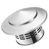 【Acier inoxydable de qualité supérieure】Ce robuste chapeau de toit ou housse de pluie est fabriqué en acier inoxydable 304 épais de haute qualité, offrant une résistance supérieure à la rouille et à la chaleur