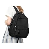 hapfoxx Laptop Backpack 14 Inch Women School Bags for Teenage Girls Boys Lightweight School Backpack Waterproof Casual Daypack Backpacks Business Work Bag Travel College Back Packs,Black - Image 1