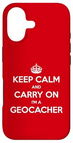 Keep Calm and Carry On I'm a Geocacher - �ʔ��� �X�}�z�P�[�X iPhone 17 �p