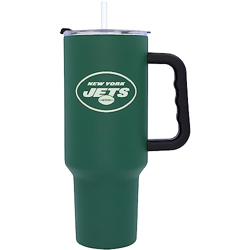Image of logobrands New York Jets 40oz. Travel Tumbler with Handle