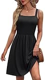 WIHOLL Cruise Dresses for Women 2025 Summer Outfits Sundresses Swimsuit Coverup Black XS