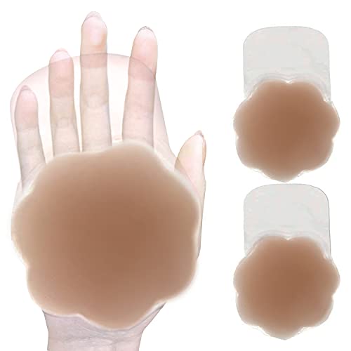 Shiningqueen Self Adhesive Bra Breast Lift Tape Premium Silicone Bra, Sticky Bra Backless Strapless Bra for Women (DD, Chocolate)