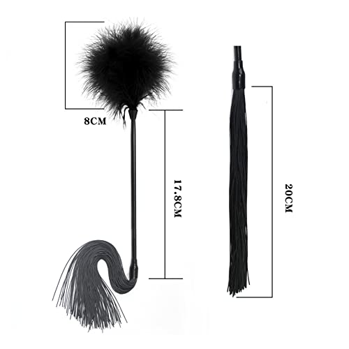 Image of Silicone Horse Riding Whip Soft Feather Tickler Furry Feather Teaser Feather Cleaning Duster Role Play Toys for Adults Couples Purple