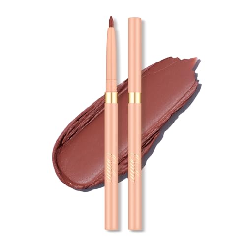 OULAC Matte Brownish Coral Eye Liner & Lip Liner 2 in 1, Waterproof, Smudge-proof Retractable Eyeliner Pencils Lasts 24H+