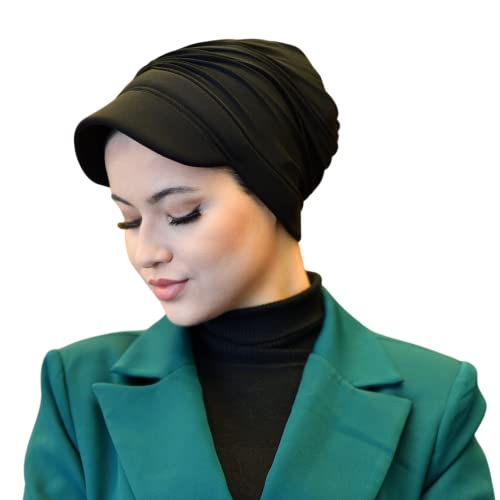 SUFIRIT Beanie Hat Black-Turbans for Women-Hijab Undercap-Hijab Underscarf-Hijab Cap-Instant Hijab-Sleep Bonnet-Hair Bonnet-Hijab Scarfs for Women-African Head Wraps for Women Muslim