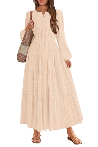 HOSIKA Girls Wedding Guest Dress Fall Long Sleeve A-Line Formal