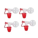 bouchon doseur bouteille alcool  Fackelmann 9942550 Lot de 4 Doseurs à alcool, boule pour dosage d\'alcool, bec doseur pour bouteille, bouchon doseur 2,5 cl, bouchon verseur, Plastique, Rouge, 9 x 7 cm